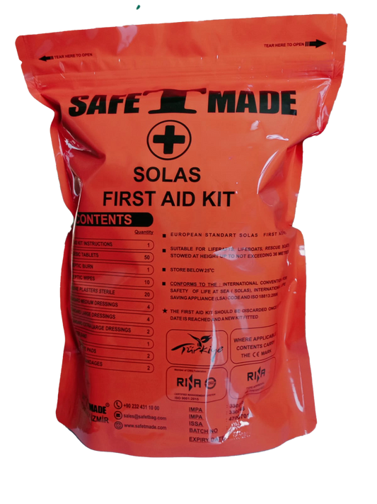 First Aid Kit for Lifeboat, Liferaft, Rescue Boat and Bridge - SOLAS & RINA Approved